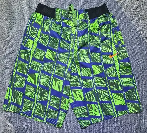 Nike Men's Tropical Geometric Print Mesh-Lined Swim Board Shorts