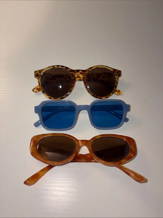 American Eagle Outfitters Trio Sunglasses - Tortoise & Blue