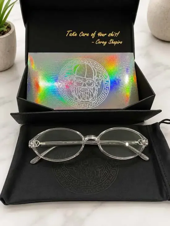 Valentino V5222 351 Clear Oval Indoor Sunglasses Made in Italy  Vintage Frames