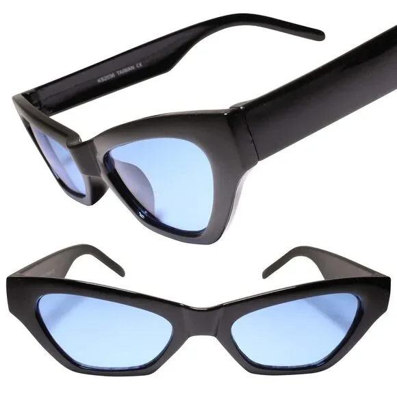 Blue Lens Elegant Cat Eye Sunglasses - Stand Out in Style with a Vintage Twist