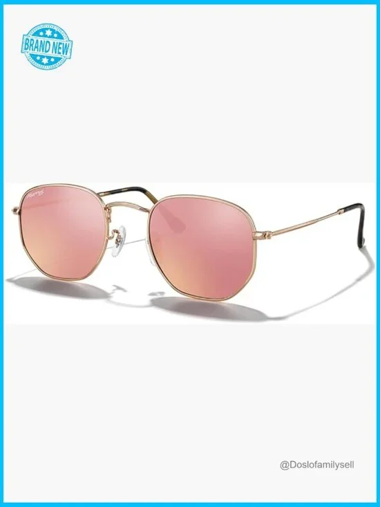 Vintage Polarized Metal Sunglasses Classic Retro Polygon Square Shades