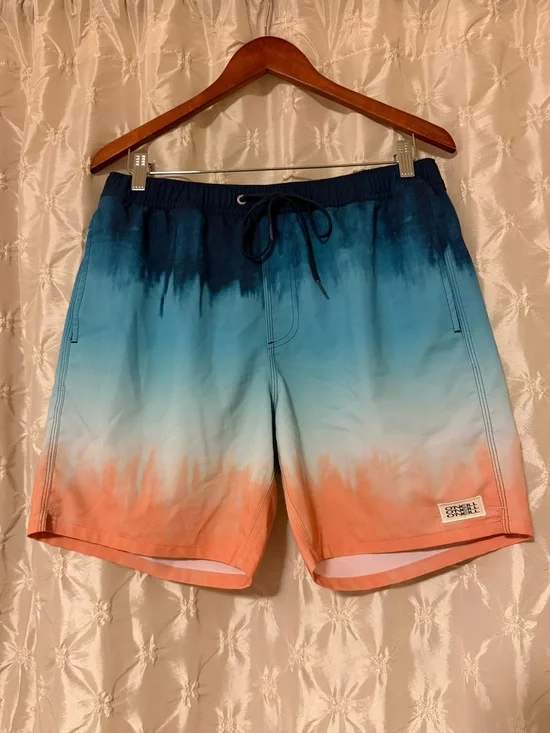 O'Neill Men's Ombre Blue CoralStroke Volley Boardshorts Swim Trunks