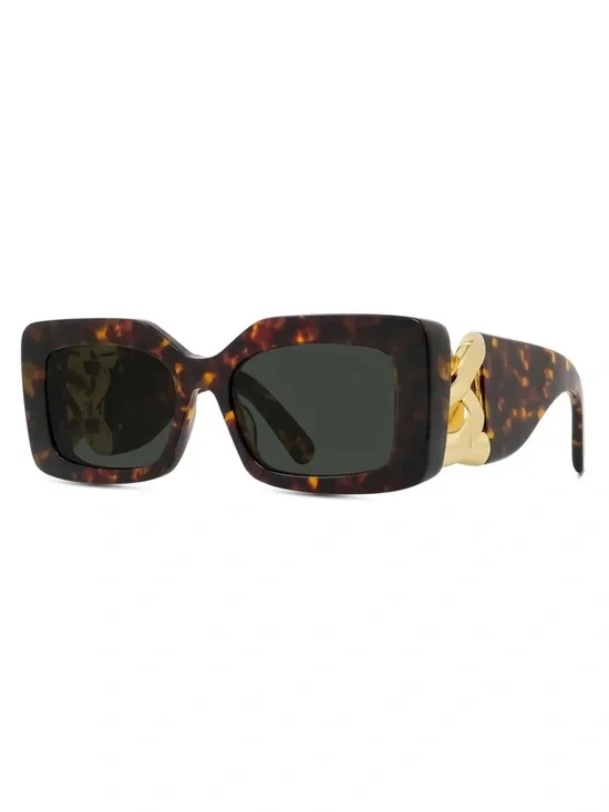 Stella McCartney SC40046I 53N Tortoise Rectangle Sunglasses Made in Italy