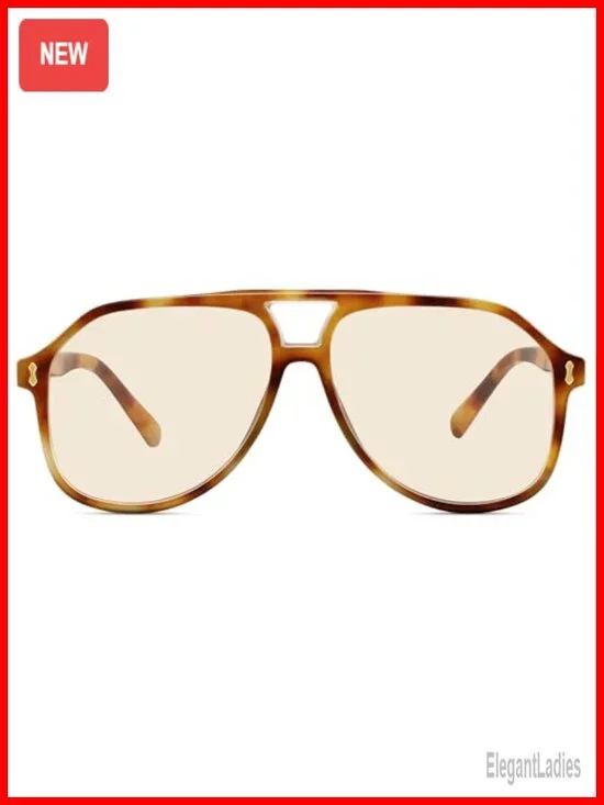 Oversized Retro Square Sunglasses with Double Bridge Thick Frame