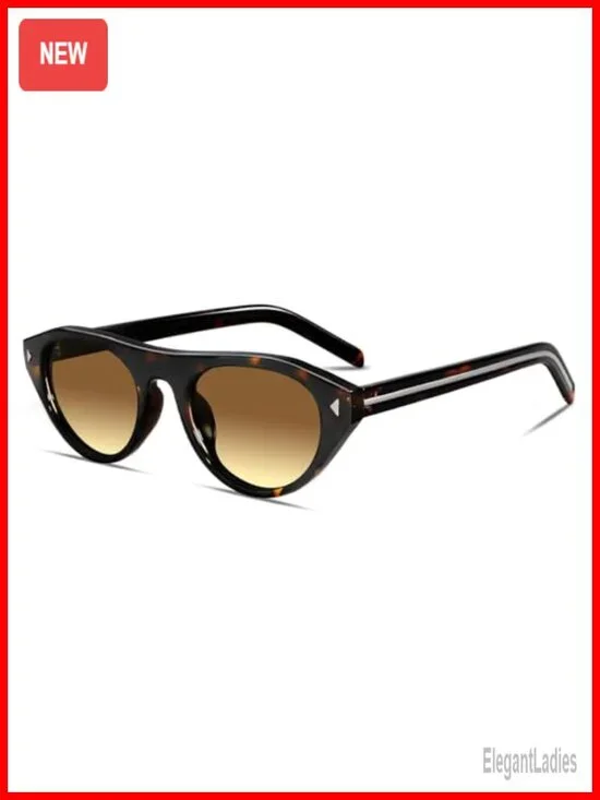 Retro Oval Sunglasses with UV400 Protection Lightweight