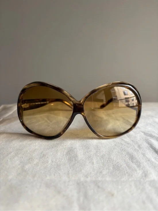 Tom Ford Natalia TF120 Oversized Round Sunglasses Gradient Lens with Case