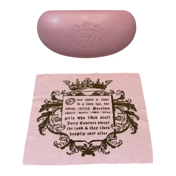 Vintage Juicy Couture‎ Pink Sunglasses Case and Lens Cloth
