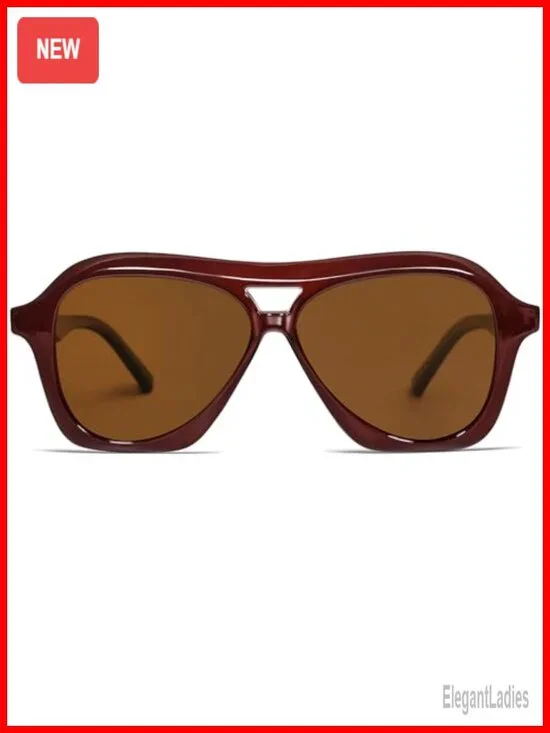 Retro 70s Square Aviator Sunglasses Womens Men Trendy Polarized Vintage Shades
