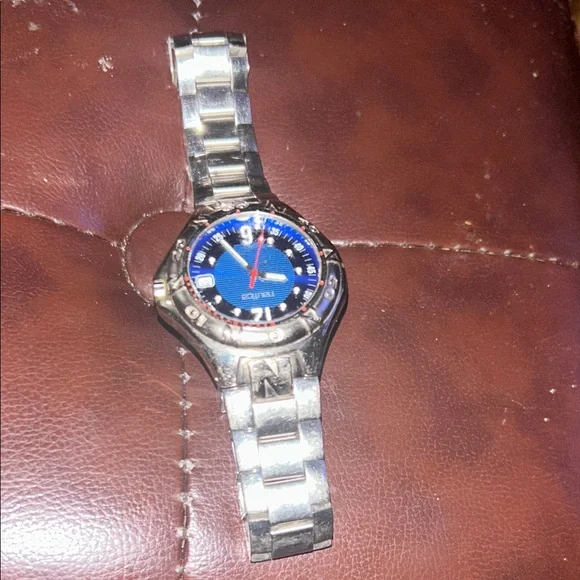 Silver‎ Watch with Blue Dial