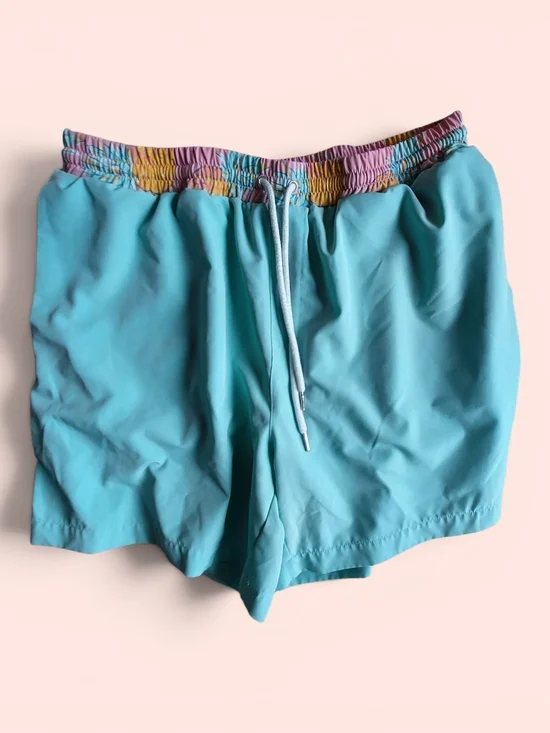 Simply Southern Men's Volley Swim Trunks Size XL Teal Blue
