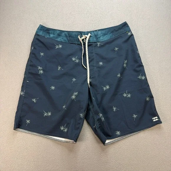 Billabong Sundays Pro Recycler Board Shorts Regular Fit 31 Navy Palm Tree Print