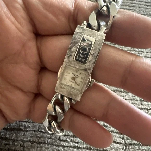 Works VTG Lucerne Swiss Silver Manual Wind Women Bracelet Watch For ROY Fit 6.25