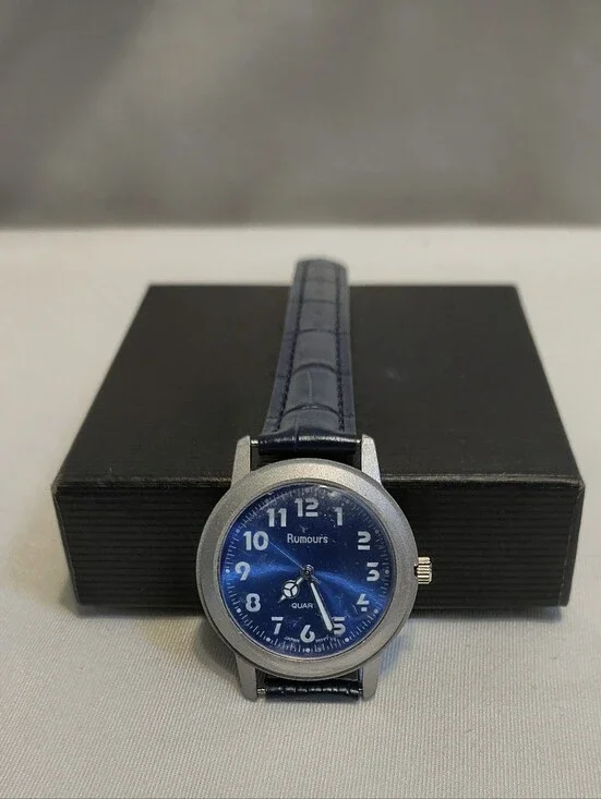 Classic Rumours Blue Dial Wristwatch with Navy Strap