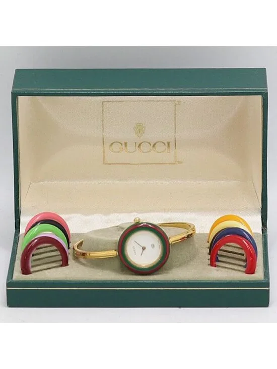 Gucci Change Bezel Quartz White Dial Watch