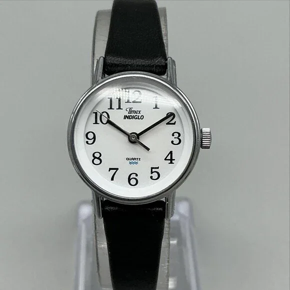 Vintage Timex Easy Reader Indiglo Womens Watch 23mm Leather New Battery