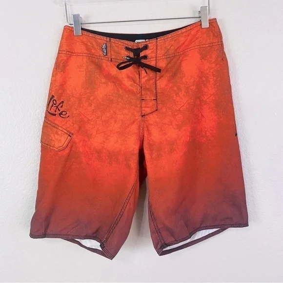 Salt Life Orange Ombré SLX QD Angular Board Shorts Size 30