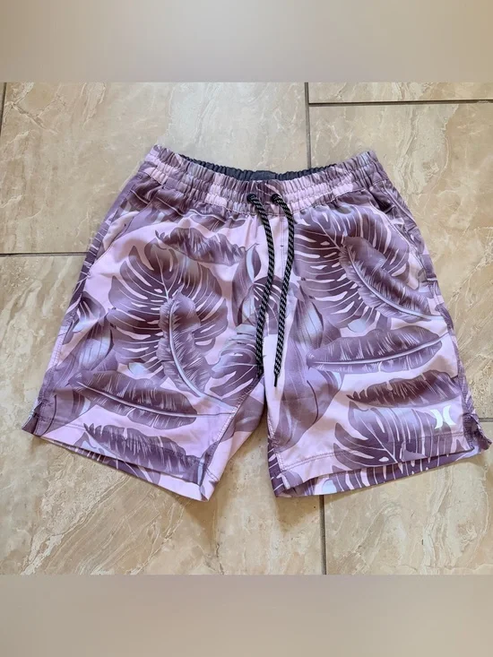 Hurley Purple Leaf Print Shorts