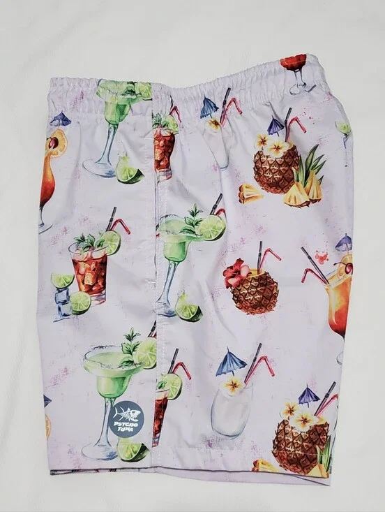 Psycho Tuna Pina Colada Board Shorts Swim Trunks Men Large