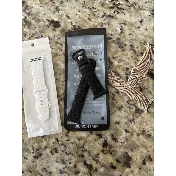 3 Animal Print Watch Band Size 38‎ 4041 Black&White 2 Are New Otheike New3324