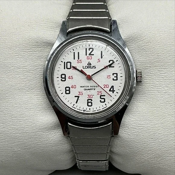Lorus Boys Watch 25mm White Dial Silver Tone Expansion Easy Read New Battery