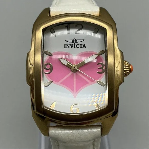 Invicta Lupah 19841 Peace & Love Womens Watch 29mm Gold Tone in Box New Battery