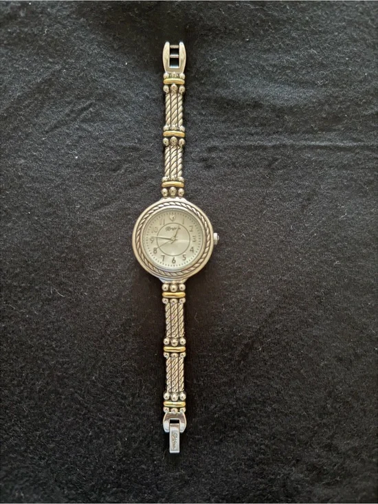 Brighton Two-Tone Rope-Style Bracelet Watch in Silver and Gold