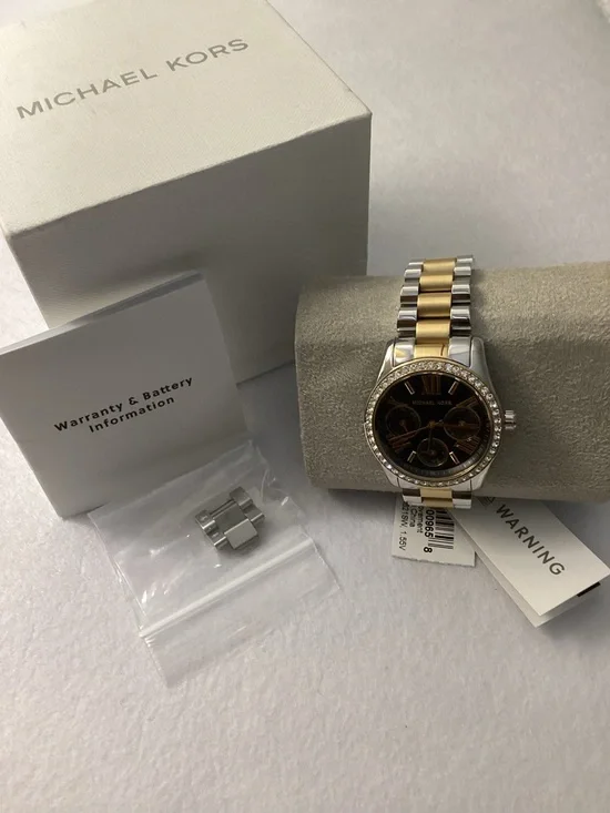 Michael Kors Lexington Lux Multifunction Two-Tone Stainless Steel Watch, 34mm