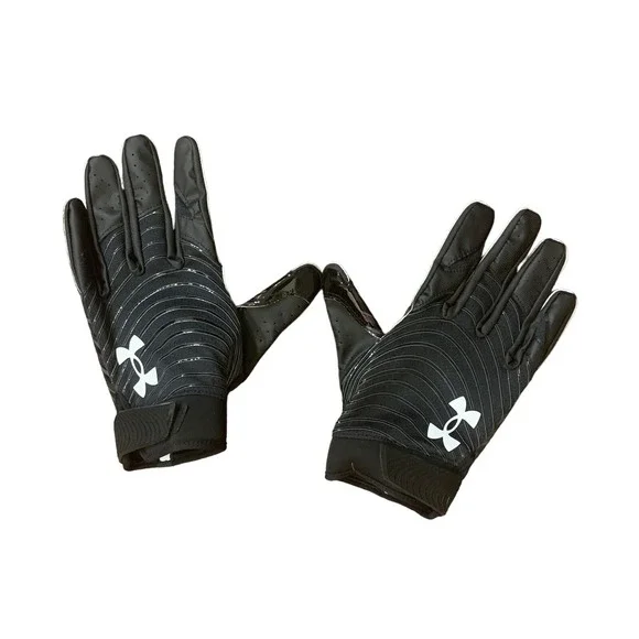 Under Armour Black & Purple Football Receiver Gloves Adult Men's Size 2XL