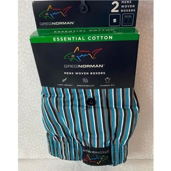 GREG NORMAN Mens Small 2 Pair Woven Boxers