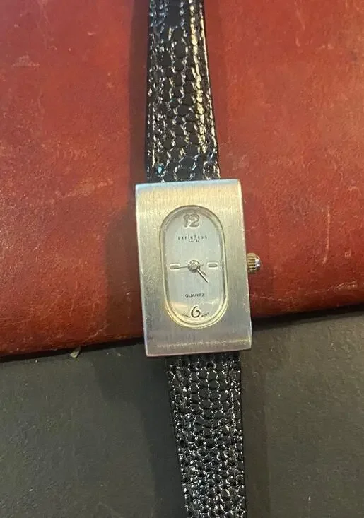 Women's 17mm Brushed Metal Tone LA Exoress Watch, LAX 1301