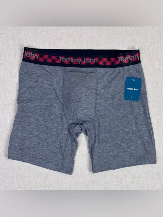Tommy John Second Skin Boxer Briefs Gray Modal Stretch Comfort NWT L