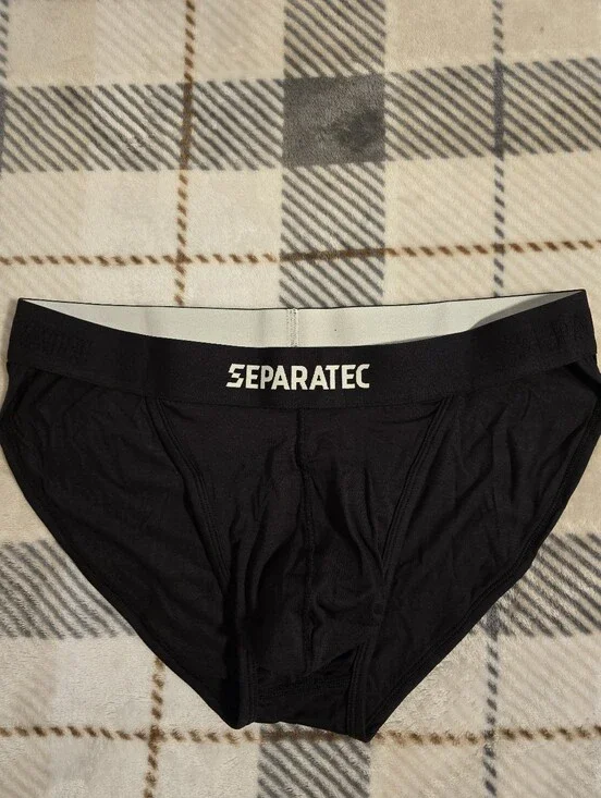 SEPARATEC Black Bikini Briefs with Logo