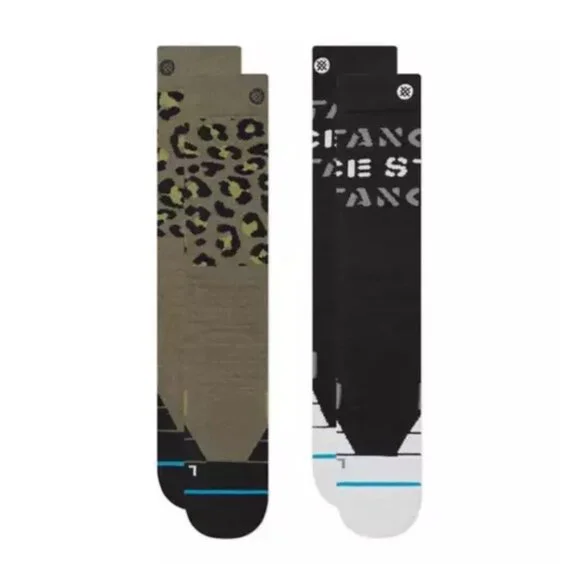 Stance Performance Snow Mid Cushion Socks 2-Pack size Large arch support mens‎