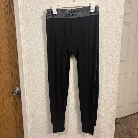 32 Degrees HEAT Men’s 2-Pack Thermal Base Layer Legging Pants Black Size M‎