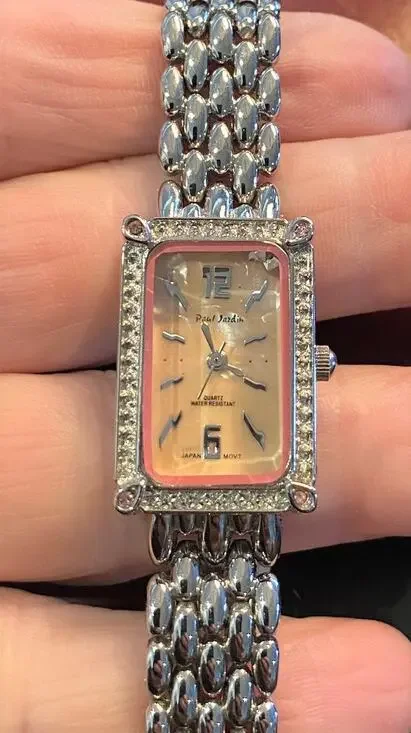 Women's 20mm Silver Tone Paul Jardin Watch, Faceted Crystal