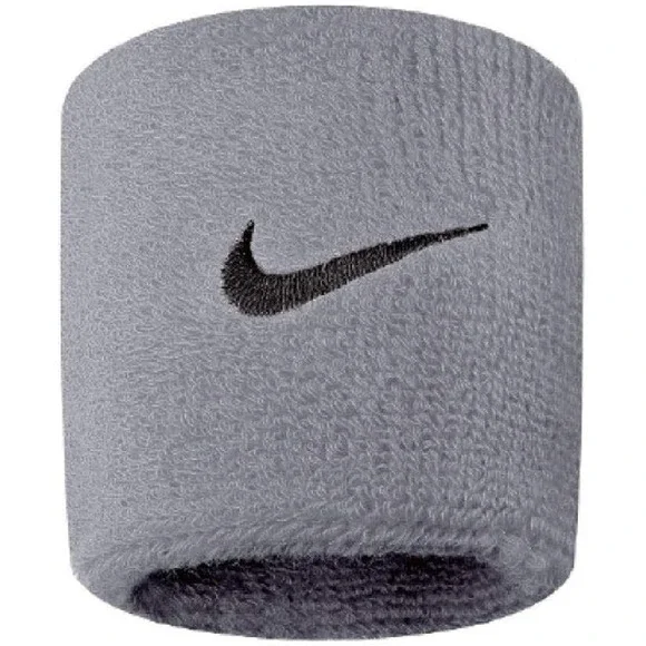 Nike Swoosh Wristbands Color: Gray 2 Pcs / Pack
