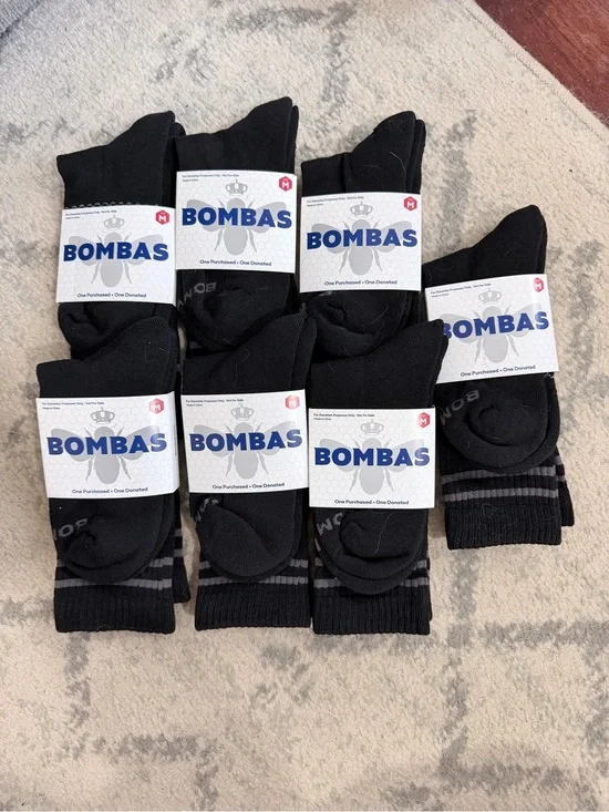 Bombas Calf Socks Size Medium - 7 PACK