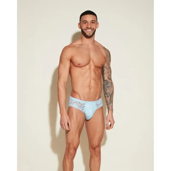 Cosabella Never Say Never Comfort Micro Lace Brief Aasmani Blue New size L