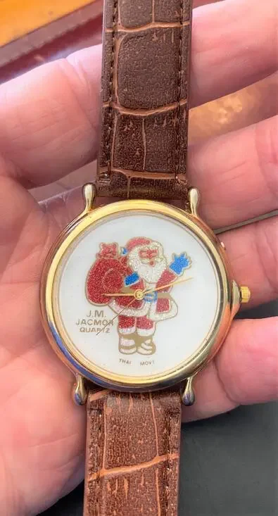 Unisex 43mm Gold Tone JM Jacmor Santa Claus Watch