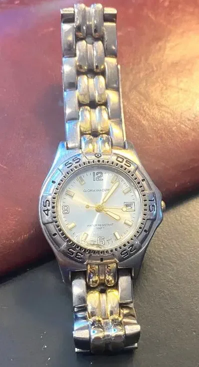 VTG women's Gloria Vanderbilt Watch, Two Tone , Adjustable Band