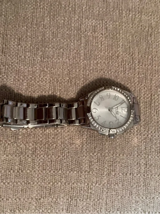 Silver Crystal-Accent Women's Bracelet Watch