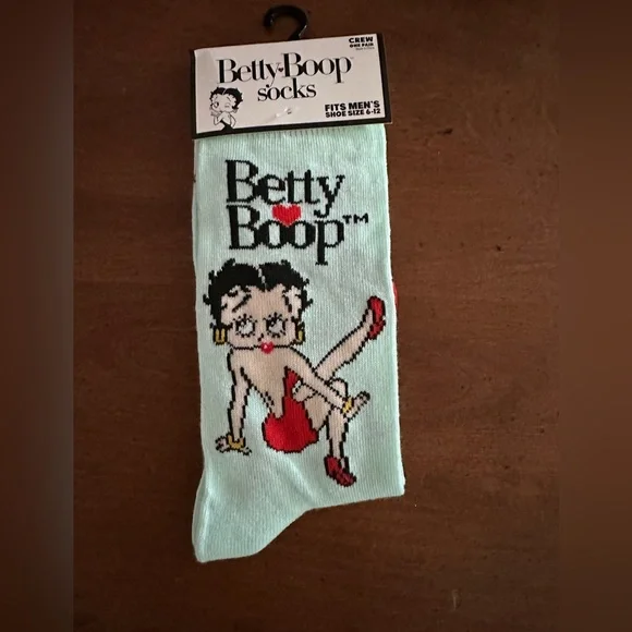 🌵3/$15 Betty Boop mint green crew socks ( see description)