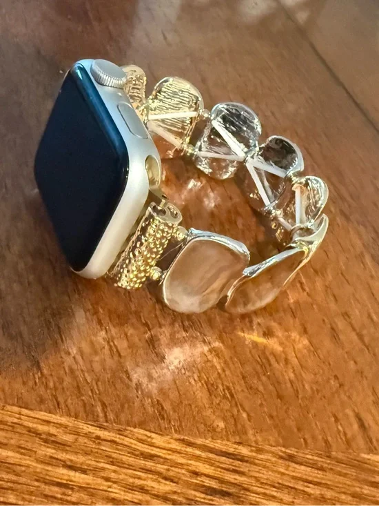 Mixed Metal Link Bracelet Apple Watch Band - Rose Gold, Gold & Silver
