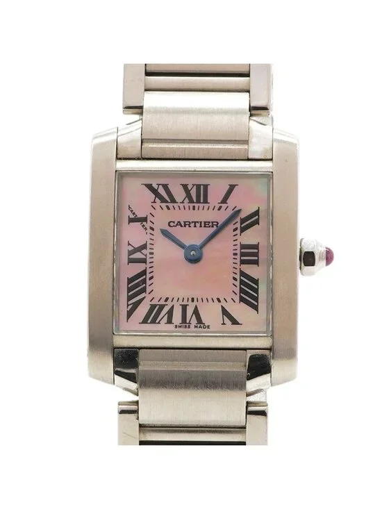 Cartier Tank Francaise SM Pink Dial Watch