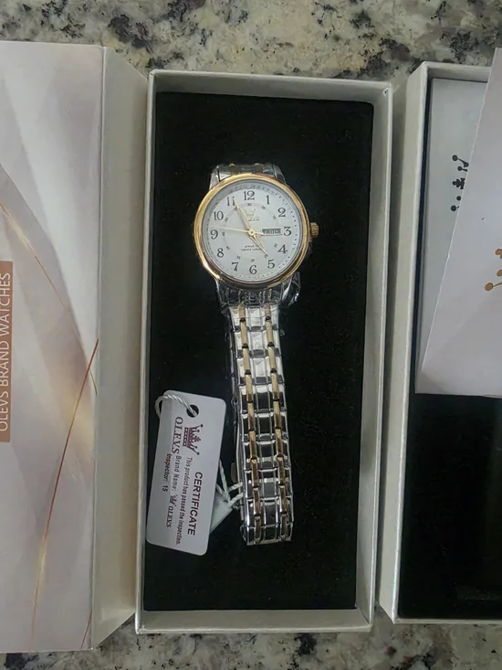 Two-Tone Women's Dress Watch with Day-Date