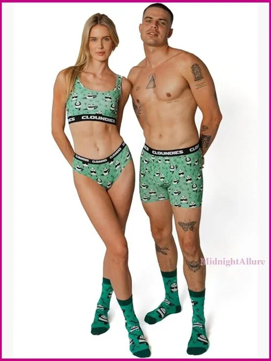 Couple Matching Underwear With Socks, Gift Idea, Boxer Briefs, Cotton, Low Rise