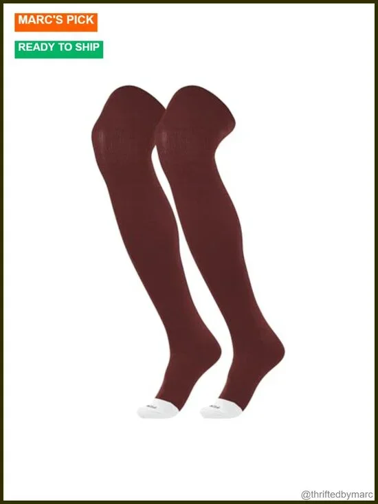 Over the Knee Athletic Socks Moisture Wicking Double Welt Top