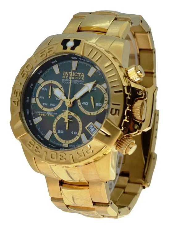 Men's 47mm Invicta Subaqua Noma II 500M LE MOP Dial Gold Tone Watch! Ref: 17501!