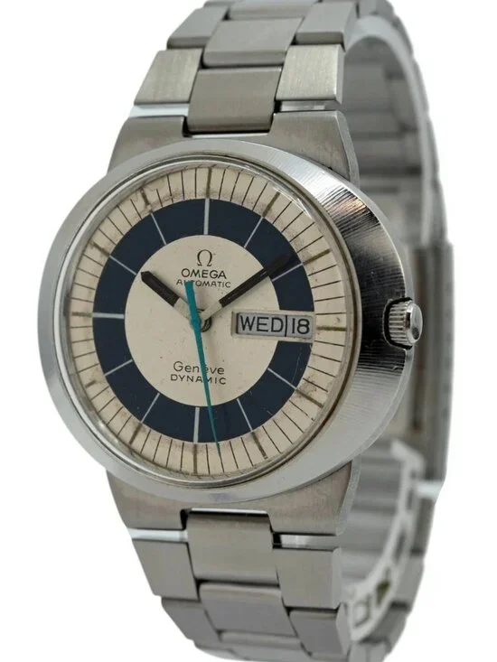 Omega 41mm Men's Dynamic Blue/ Silver Dial Automatic Swiss Made Watch! Tool 107!