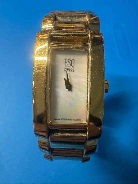Swiss Women's Gold-Tone Bracelet Watch - White Dial